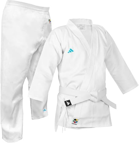 adidas Other Karate 7oz Karate Gi Adult Kids White Student Uniform Men Women Boys Girls AdiStart 6 5oz Suit, White, 110 UK