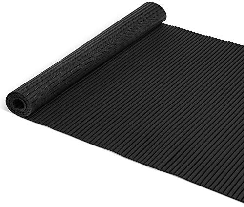 ANRO Badematte Badvorleger Weichschaummatte Badläufer Antirutsch Schwarz 65x400cm