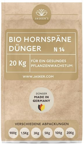 Hornspäne 20 Kg I Grob I 100% BIO Naturdünger I Organischer Dünger für Rasen, Balkon & Gartenpflanzen I Pflanzendünger für kräftige Pflanzen