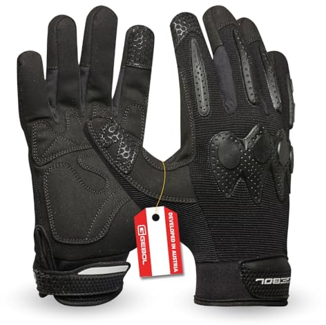 Gebol Master Allround, 1 Paar Arbeitshandschuhe mit TPR-Verstärkung, Gepolsterte HandinnenfläChe, Neopren-Bund mit Klettverschluss für BAU & Montage, für Herren, Gr. XL/10