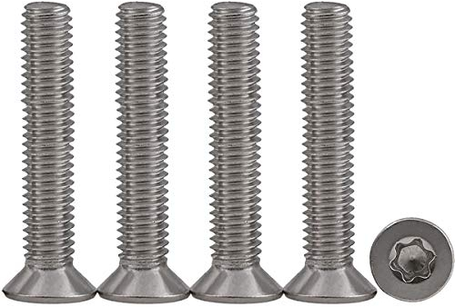 Drenky 25 Pièces M4 x 40 Vis à Tête Fraisée Torx en Acier Inoxydable 304 - Entraînement Standard, Entièrement Filetées Pour l'Équipement de Machine et les Meubles