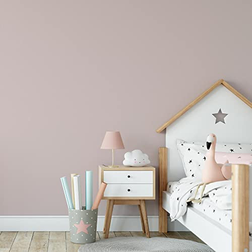 Superfresco Easy Glamous Tweed Plain Blush Wallpaper - Paste The Wall - Pink Wallpaper - Plain Textured Lined Design - Feature or 4 Wall Design - Perfect for Most Rooms