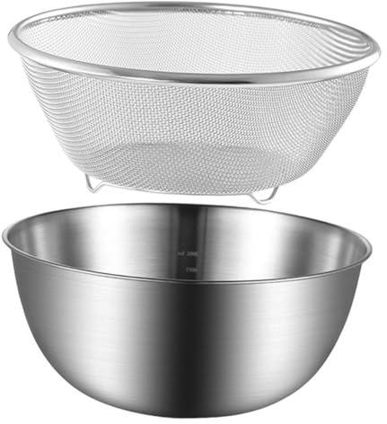 Cabilock 1juego Colador Inoxidable Para Lavar Arroz y Verduras De Escurridor Multifuncional Para Cocina Para Lavado y Drenaje De Alimentos
