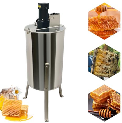 Elektrische Honigschleuder, 140W Honigschleuder, 201 Edelstahl Elektrischer Wabenschleuder, Honigtrennzentrifuge für Hobbyimker oder Imker mit kleinem Bedarf