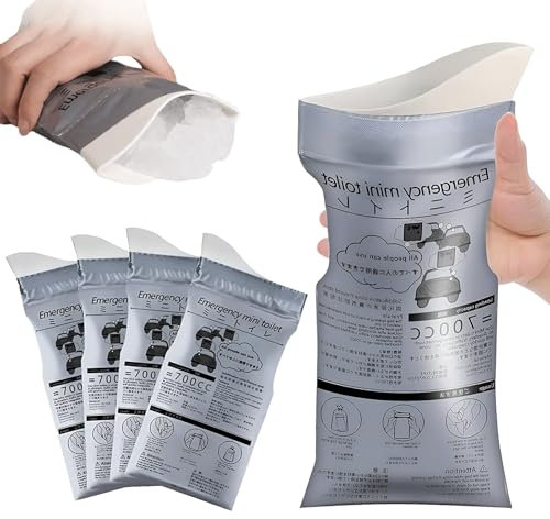 AONAYO 5er-Pack Urinbeutel FüR Unterwegs,Urinella FüR Frauen,Tragbar Urinflasche FüR Frauen,Urinflaschen FüR MäNner,700 Ml,Geeignet FüR Campingtoiletten,Reisen,Reisekrankheit,Autobahnstaus