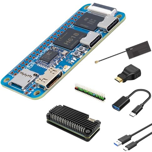 youyeetoo Banana Pi BPI-M4 Zero Einplatinencomputer, 4G RAM 32G eMMC, 1.5GHz Allwinner H618 Quad-Core CPU, Unterstützung 4K Display Run Ubuntu (Ohne SD-Karte,Mit Metallgehäuse)