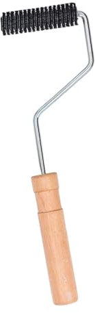 Ronyme Rodillo de fibra de vidrio, paleta de burbujas, mango de madera, portátil, rodillo laminador de resina de fibra de vidrio para exteriores y bañeras, Cabezal 28x75mm