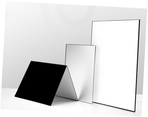 POPETPOP 1pezzi Cartoncino Riflettente Pieghevole Formato Accessorio Fotografico Per Nature Morte Nero Lato Bianco e Argentato Per Riempire La Luce e Riflessi