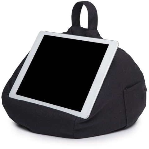 Zohuwerui Bean Bag Cushion Phone Holder Tablet Stand with Accesories Pocket, Beanbag Pillow Stand for Tablets, eReaders, Smartphones and Books, Tablet Pillow Cushion for Lap, Desk, Sofa and Bed