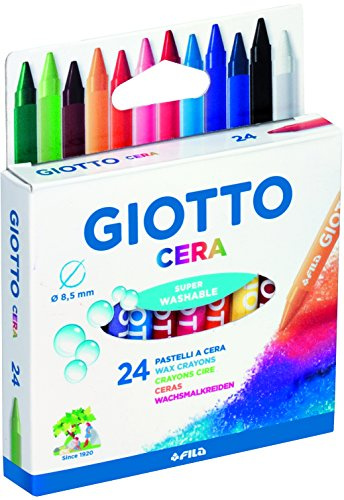 Giotto 282200 - Pastelli a Cera in Astuccio da 24 Colori