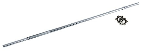 GPower, Toorx Bilanciere cromato 215 cm chiusura a vite BCV-215 Unisex-Adulto, Nero, 219x8x8