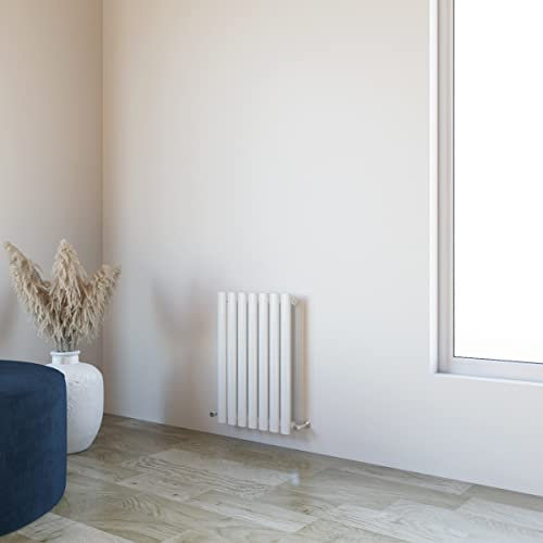 Oval Column Radiator 600x413mm Horizontal Design Single Central Heating White Rad