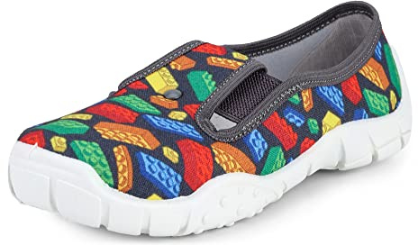 Ladeheid Kinder Hausschuhe LARW006 (Schwarz Blöcke, 25 EU)