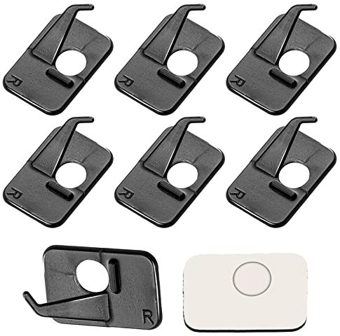 6Pcs Pfeilauflage für Recurve Bogen, Kunststoff Bogenschießen Pfeilstütze für zusammengesetzte Bögen, Schwarze Recurve Bogenpfeilstütze mit klebendem Rücken, Jagdschießen Zielzubehör für rechte Hand