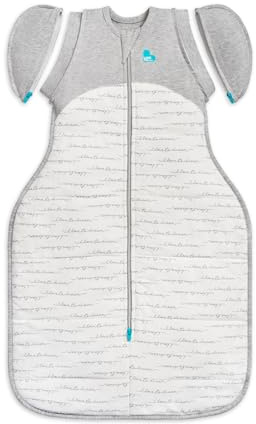 Love To Dream Wickelsack für den Übergang, Größe M, 6–8,5 kg, Weiß, eng anliegende Passform, abnehmbare Flügel, 2,5 Tog (16–20 °C), maschinenwaschbar, Von Hebammen empfohlen, Doppelreißverschluss