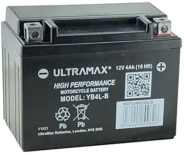 UltraMax YB4L-B, 12V 4AH 40 CCA Motorbike Motorcycle Battery