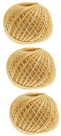 BESTonZON 3rolls Household Paper Rope Jute Twine String Creative Braided Tag Rope for Decor