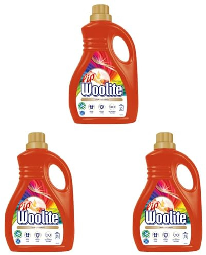 Lip Woolite Detersivo Lavatrice Capi Colorati 25 Lavaggi, 1 Flacone da 1500 ml di Detersivo Lavatrice Liquido Capi Colorati con Cheratina (Confezione da 3)