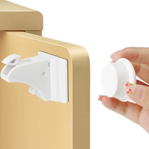 8 Locks & 2Keys Magnetic Cupboard Locks, Child Safety Baby Proofing Lock Kit Invisible No Screws or Drilling Strong Magnetic Drawer and Cabinet Locks Easy Install for Kitchen Cupboards Drawers