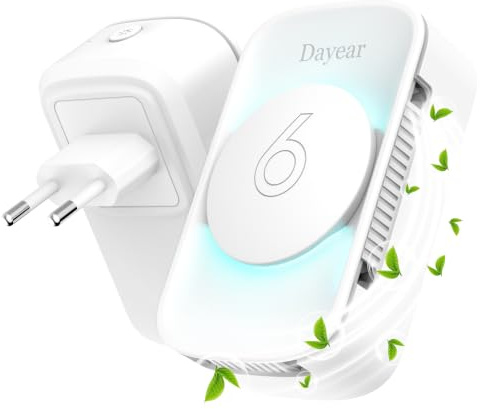 Dayear Purificateur d'Air, Sans filtre, 17dB, Air Purifier, 3PCS | ABS 94V0, Plug and Play Mini Ioniseur d'Air pour Chambre, Maison, Salon, Chambre d’Animaux, 3 modes d'éclairage LED