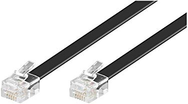 Goobay 50321 Cavo di connessione modulare da 3 metri, nero - spina RJ12 (6P6C) a spina RJ12 (6P6C)