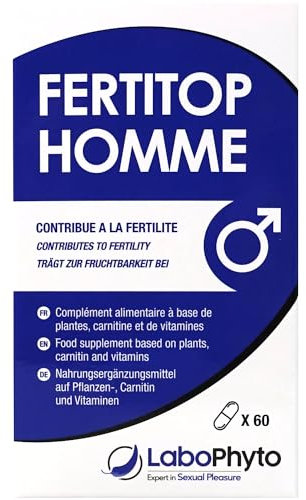 Labophyto FertiTop Homme (60 Kapseln) - maximale Fruchtbarkeitsunterstützung – Nahrungsergänzungsmittel zur Förderung der männlichen Reproduktionsgesundheit für eine optimale Empfängnis