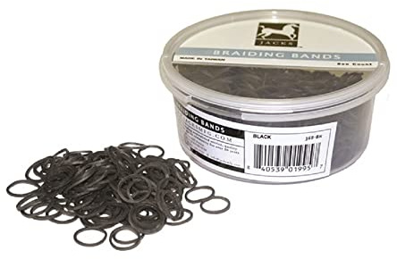 JackS Pony Horse English Hunt Dressage 800 Count TUB Braiding Banding Bands Braiding Comb Mane Tail (Black)Q