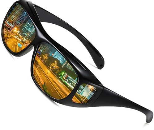 SHEEN KELLY Polarized Wraparound Sunglasses Men Women Fashion Eyewear Good for Driving Night Vision Glasses