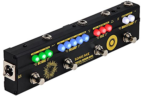 SONICAKE Bass Effektpedale Multieffect Preamp Compressor Boost Fuzz Octave Multi Effects Pedal Boom Ave mit FX Loop