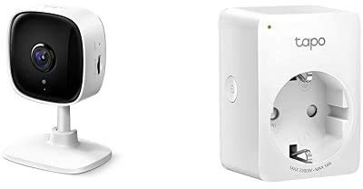 TP-Link IP Camara Vigilancia WiFi Interior + WiFi Enchufe Inteligente Mini Tamaño