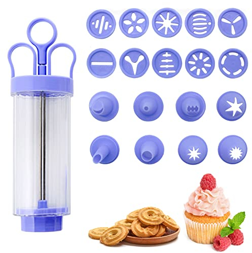 Niuhong Presse per Biscotti Pressa Pasticceria Biscotti Siringa Forno Siringa per Crema Pasticcera Fare i Biscotti Pasta Frolla Macchina Siringa per Torta Ciambella Decorazione Fai da Te Glassa