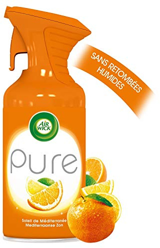 AIR WICK Lot de 4 Désodorisants Pure 250 ml formule sans eau concentré soleil de méditérranée