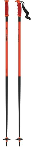 ATOMIC REDSTER Bastones de esquí, longitud 115 cm, aluminio 4* fiable, empuñadura ergonómica, para competición, roseta de 60 mm