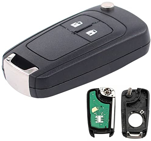 Schlüssel Fernbedienung Klappschlüssel 2 Tasten Autoschlüssel Sendeeinheit ID46 433Mhz mit elektronische Karte Schlüsselgehäuse Fräsen für Astra J GTC Insignia A Sports Tourer Zafira C Mokka X