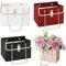 4 bolsas portátiles para envolver flores, cajas de regalo portátiles para arreglos florales, bolsas de ramo de flores, adecuadas para cumpleaños, día de la madre, bodas (cuatro colores)