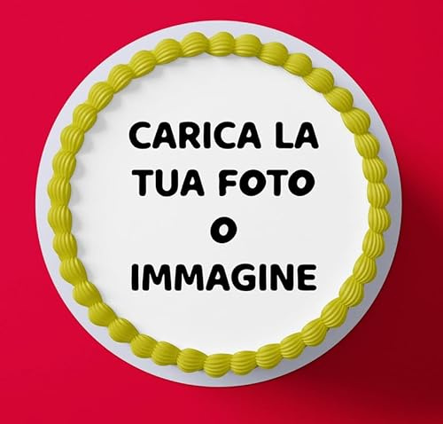 Crea la Tua Cialda per Torta Personalizzata con Foto – Decorazione Alimentare in Ostia Gluten Free, Formato Rotondo
