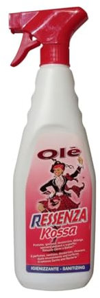 3 BOTTIGLIE SPRAY DA 750 ML DEODORANTE IGIENIZZANTE DETERGENTE OLè RESSENZA ROSSA PER AMBIENTE E SUPERFICIE