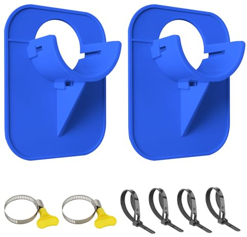 2 supporti per tubo da piscina, 30 mm - 37 mm, accessori per tubo da piscina, mantengono efficacemente la posizione del tubo, adatto per piscine, spa, piscine da giardino, blu