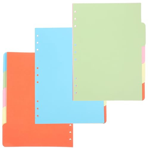 Beavorty Divisori per Quaderni B5 Impermeabili 15 Pezzi Linguette Colorate Scrivibili per Raccoglitori ad Anelli, Divisori di Indice per Blocchi Note Uso Scolastico e Ufficio