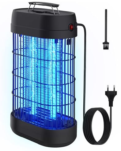 Regevo Lámpara Antimosquitos Eléctrica 18W, Mata Moscas y Mosquitos Exterior e Interior, Cobertura 80m², Trampa de Luz UV 365nm para Insectos, Polillas, Ideal para Jardín, Terraza, Camping y Hogar