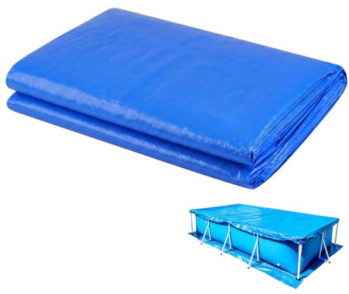 Calenxy Pool Bodenplane 300 x 200 cm, wasserdichte Poolunterlage Rechteckig, Outdoor Pool Bodenschutzplane, Pools Ground Cloth Faltbarer Pools Unterlage Outdoor für Rahmen und Aufblasbare Pools