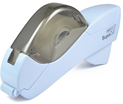 Rapesco 1442 SupaCut Tape Dispenser with 2 Tape Rolls, Powder Blue
