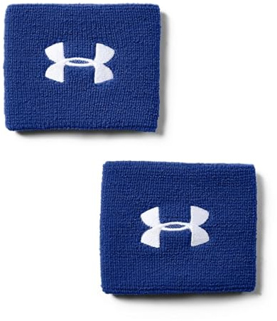 Under Armour UA Performance Wristbands, Wristband in a Set of 2, Wrist Sweatband Men, Blue (Royal/White (400)), one size