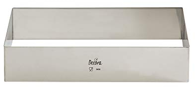 Decora 0063764 Cadre Rectangle Acier Inoxydable 30 x 20 x 4,5 H cm, INOX, Argenté