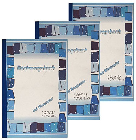 3 x Rechnungsbuch A5, Rechnungsblock, Rechnung, Quittung, Formular