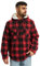 Brandit Lumber Jacket Hooded, Farbe: red/black, Größe: M