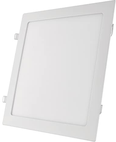 EMOS LED Panel 25 W, quadratische 2000 lm Einbauleuchte, Deckenleuchte in Weiß mit Durchmesser 30 cm, extra flach, Einbautiefe 2,1 cm, Lichtfarbe warmweiß 3000 K, inkl. LED-Treiber