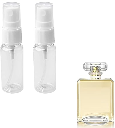 Small Spray Bottle, 2 PCS 20ml Travel Spray Bottle Empty Mini Spray Bottles 20ML Transparent Fine Mist Sprayer Bottles Plastic Refillable Atomiser with Flip Caps Holiday Travel Bottle