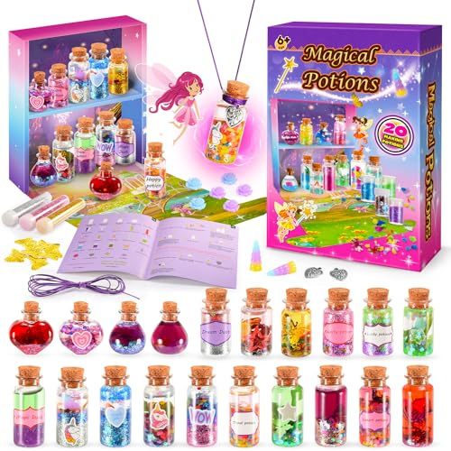Grriopi Magical Potion Toys Kit for Girls, Ages 6-12 - 20 Potion Toys, Craft Kit for Kids' Birthday Gifts