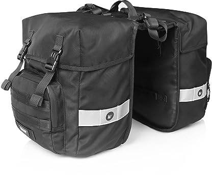 Rhinowalk 2er Set Fahrradtasche Doppeltasche Wasserdicht (2x20L) Hinterradtaschen Doppelte Fahrradtasche für Gepäckträger mit Regenschutz
